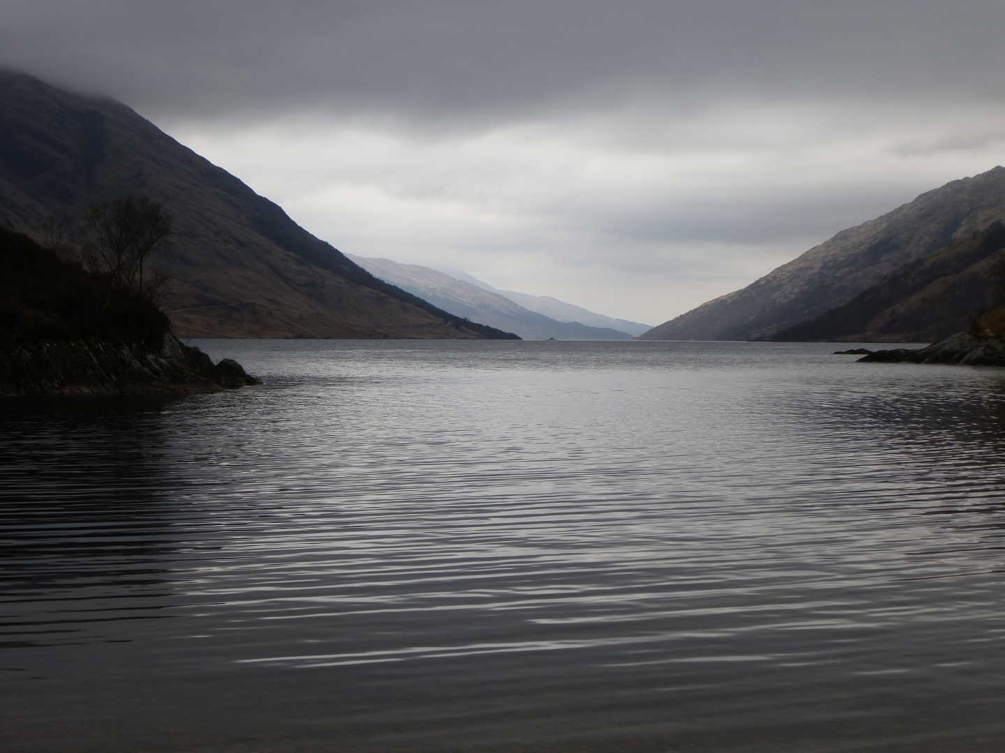 A view of the loch on a slightly more grey day